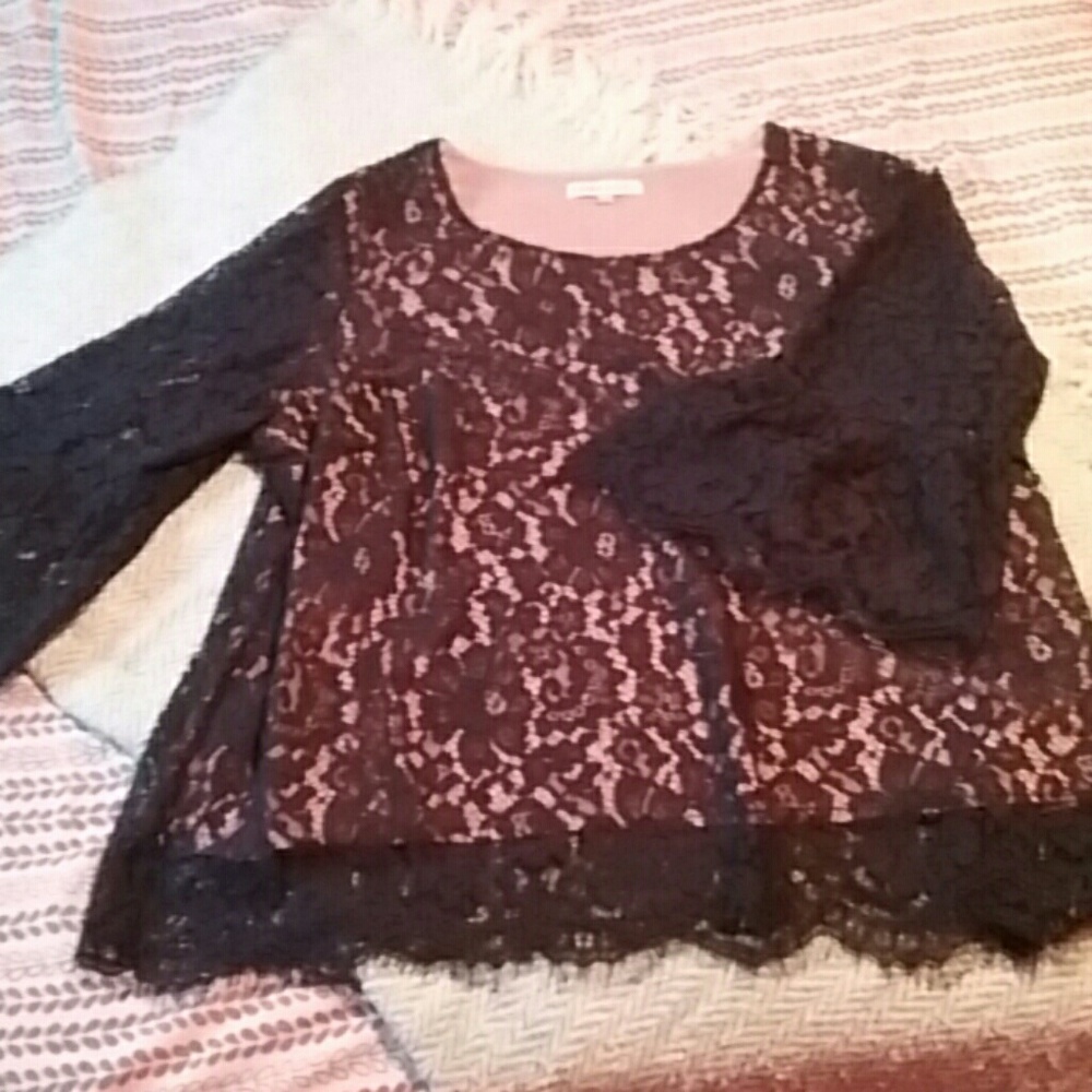 Blue lacey blouse